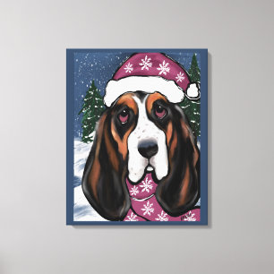 IMPRESSÃO EM TELA CÃO BASSET 