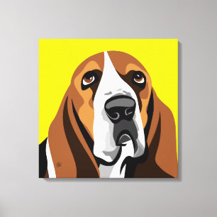 Impressão Em Tela Cão Basset Hound