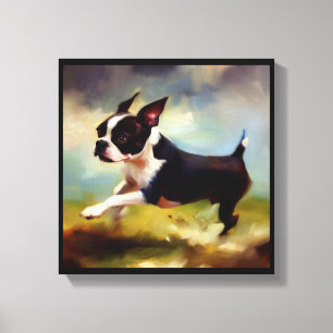 Impressão Em Tela Cão Boston Terrier