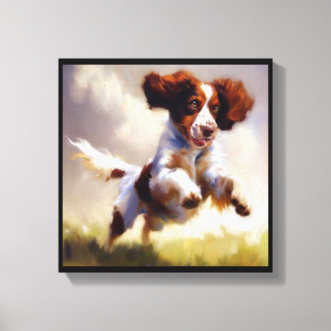 Impressão Em Tela Cão Brittany  (Frente)