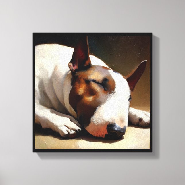 Impressão Em Tela Cão Bull Terrier  (Frente)