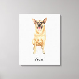 Impressão Em Tela Cão Cheerful Chamado Max