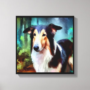 Impressão Em Tela Cão Collie Liso