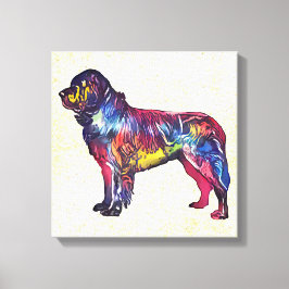 Impressão Em Tela Cão da Terra Nova