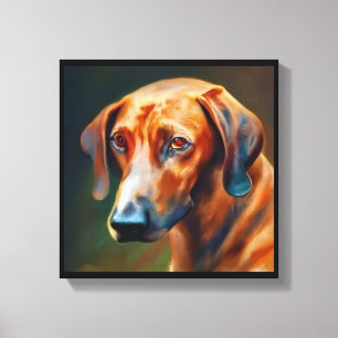 Impressão Em Tela Cão de Caça Montanhês Bávaro - Retrato do Cão