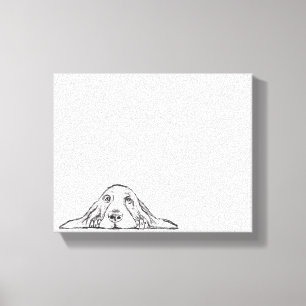 Impressão Em Tela cão de caça preto-de-cão branco 