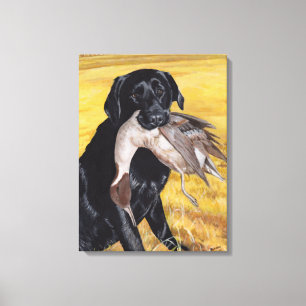 Impressão Em Tela Cão de caça preto de Labrador