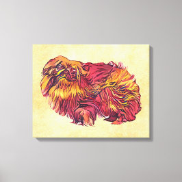 Impressão Em Tela Cão de Pekingese