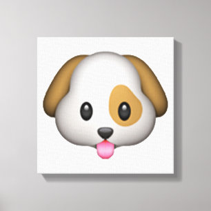 Impressão Em Tela Cão - Emoji