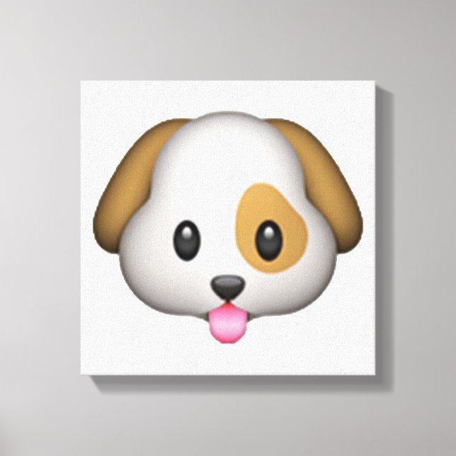 Impressão Em Tela Cão - Emoji (Frente)