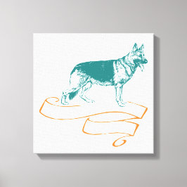 Impressão Em Tela cão german shepherd