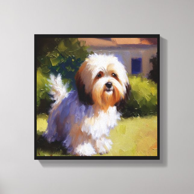 Impressão Em Tela Cão Havanês (Frente)