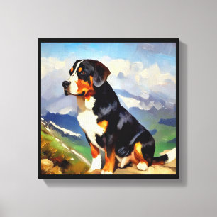 Impressão Em Tela Cão Montanhês Suíço Grande