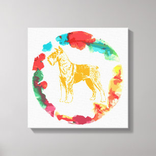 Impressão Em Tela cão Schnauzer