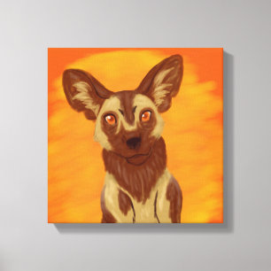 Impressão Em Tela Cão selvagem africano
