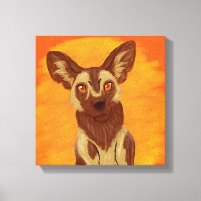 Impressão Em Tela Cão selvagem africano (Frente)