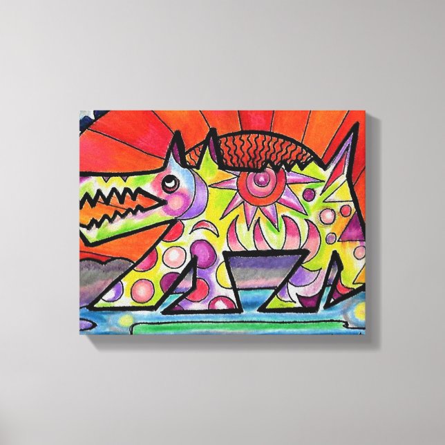 Impressão Em Tela Cão Sol nº 1 (Frente)