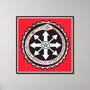 Impressão Em Tela Caos com Cobra de Ouroburos