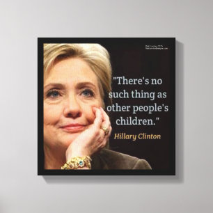 Impressão Em Tela Capa de Cotação Hillary Clinton & Children