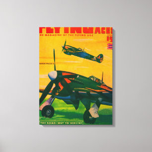 Impressão Em Tela Capa de revista 3 dos áss de vôo