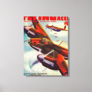 Impressão Em Tela Capa de revista 4 dos áss de vôo