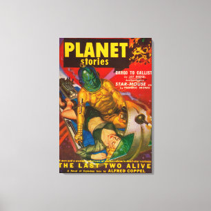 Impressão Em Tela Capa de revista 5 das histórias do planeta