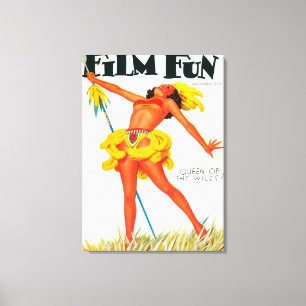 Impressão Em Tela Capa de revista 6 do divertimento do filme