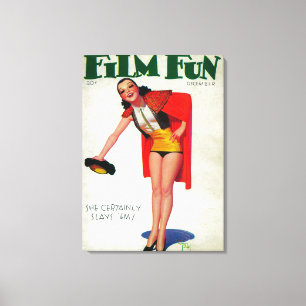 Impressão Em Tela Capa de revista 8 do divertimento do filme