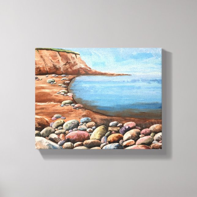 Impressão Em Tela Capa do Mar Pintada à Mão (Frente)