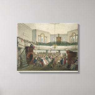Impressão Em Tela Capela de Magdalen, 'do microcosmo de Ackermann de