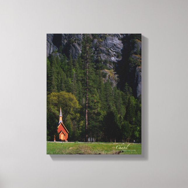 Impressão Em Tela Capela em Yosemite (Frente)