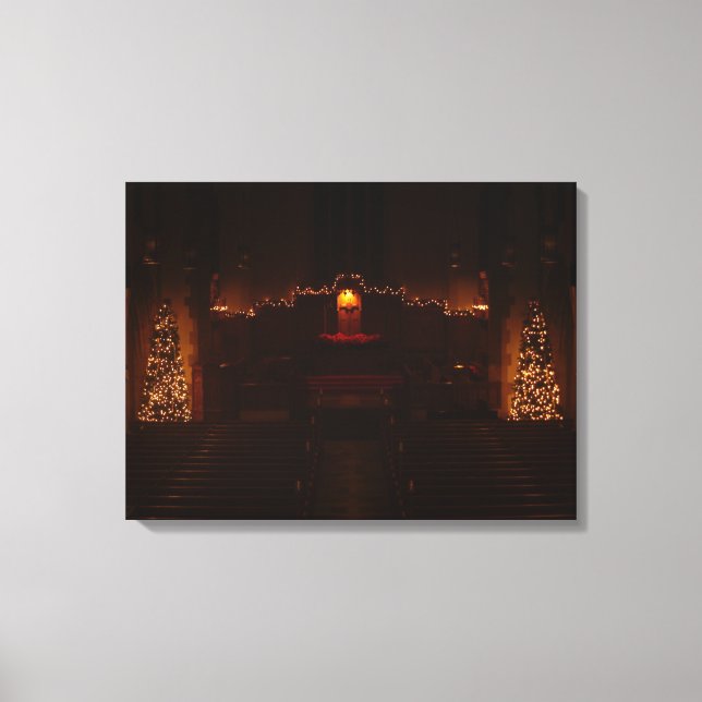 Impressão Em Tela Capela Harbison na Faculdade de Grove de Natal (Frente)