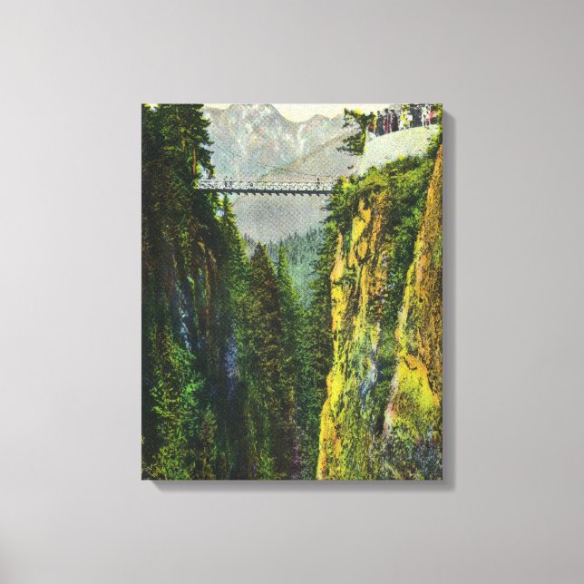Impressão Em Tela Capilano Canyon View of Crown Mountain (Frente)