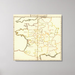 Impressão Em Tela Capitais de France