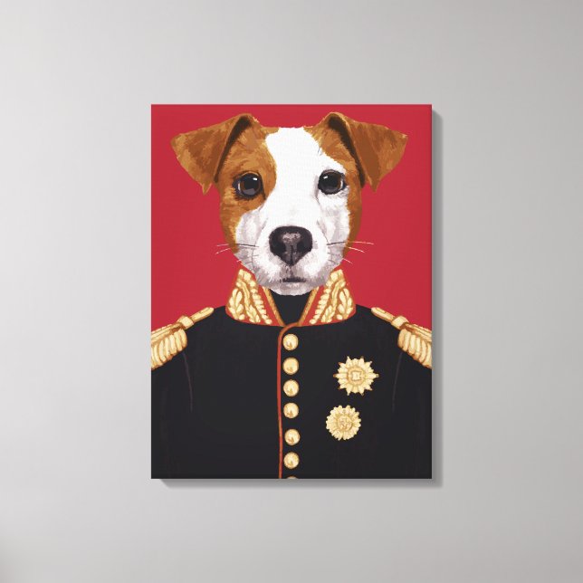 Impressão Em Tela Capitão Jack Russell (Frente)