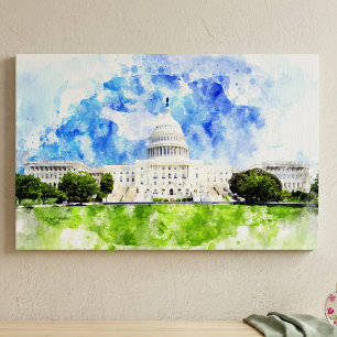 Impressão Em Tela Capitol dos Estados Unidos em Washington DC Aquare