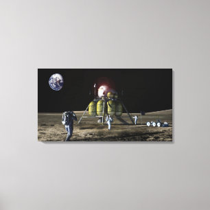 Impressão Em Tela Capitulação do artista de uma nave espacial nova