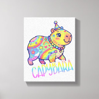Impressão Em Tela Capybara Kid Core Colorful Art Y2Ktype