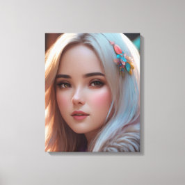 Impressão Em Tela Cara adorável