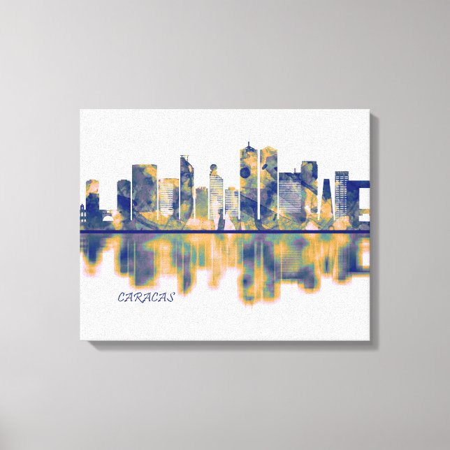 Impressão Em Tela Caracas Skyline (Frente)