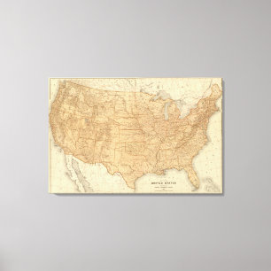 Impressão Em Tela Características topográficas dos Estados Unidos