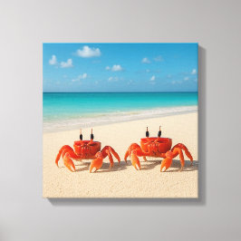 Impressão Em Tela Caranguejo entre Mundos - Borda à Vista