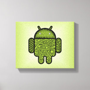 Impressão Em Tela Caráter de porta de bolhas para o robô Android