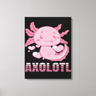 Impressão Em Tela Cardíaco Axolotl Banda desenhada Axolotl