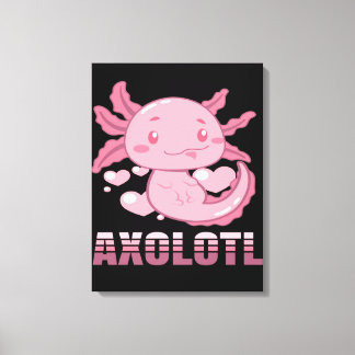Impressão Em Tela Cardíaco Axolotl | Banda desenhada Axolotl