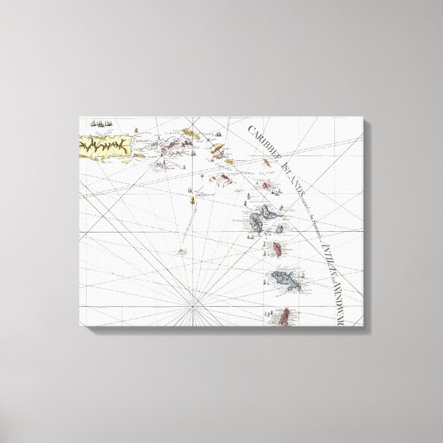 IMPRESSÃO EM TELA CARIBE: MAP, 1775 (Frente)