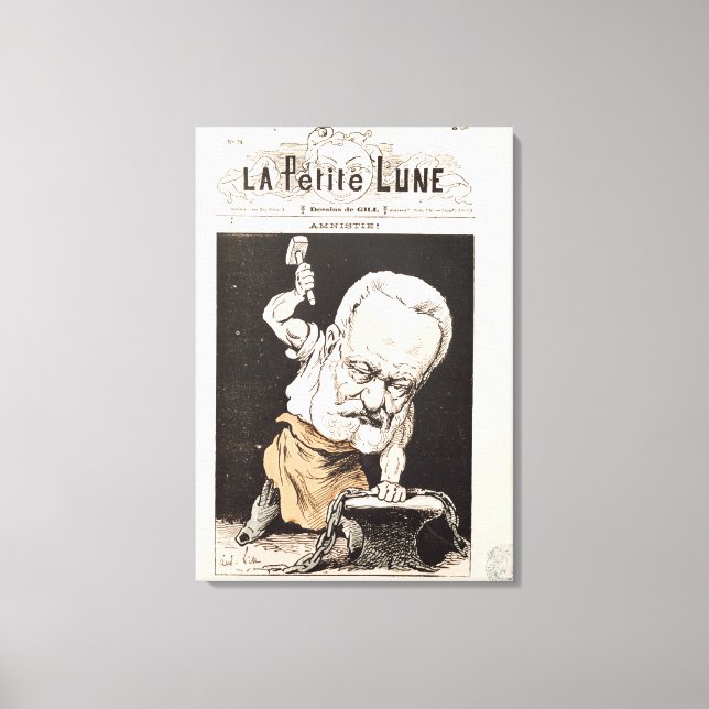 Impressão Em Tela Caricatura de Victor Hugo (Frente)