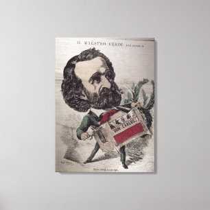 Impressão Em Tela Caricatura do IL Maestro', do italiano