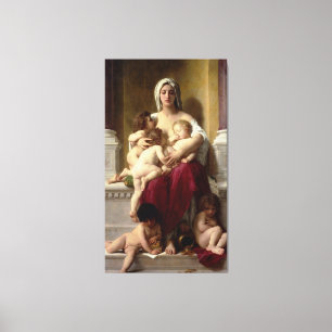 Impressão Em Tela Caridade clássica da pintura de Bouguereau (La
