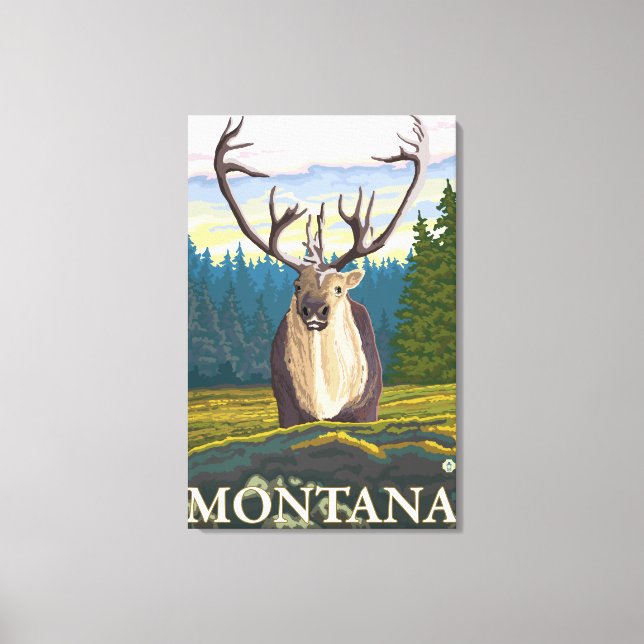Impressão Em Tela Cariou em Montana (Frente)